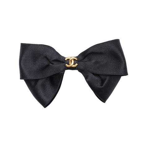 chanel style clip on bow|Chanel black bow style.